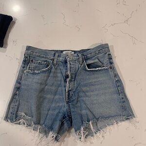 AGOLDE Women's Denim Shorts - parker long- Blue